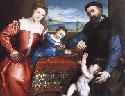 Lorenzo Lotto, Giovanni della Volta with His Wife and Children